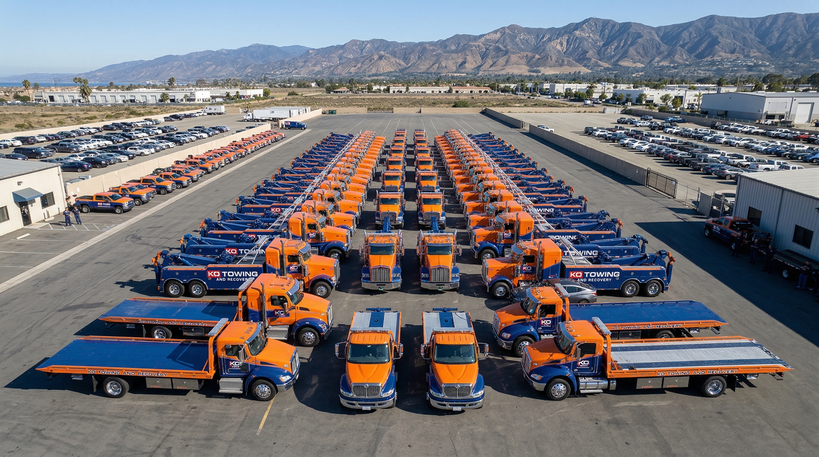 KO Towing impound storage yard Santa Ana Orange County CA
